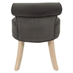 La Chaise Longue TABOURET ELEONOR VELOURS GRIS Sale