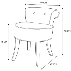 La Chaise Longue TABOURET ELEONOR VELOURS GRIS Sale