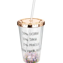 La Chaise Longue VERRE A PAILLETTES AVEC PAILLE New