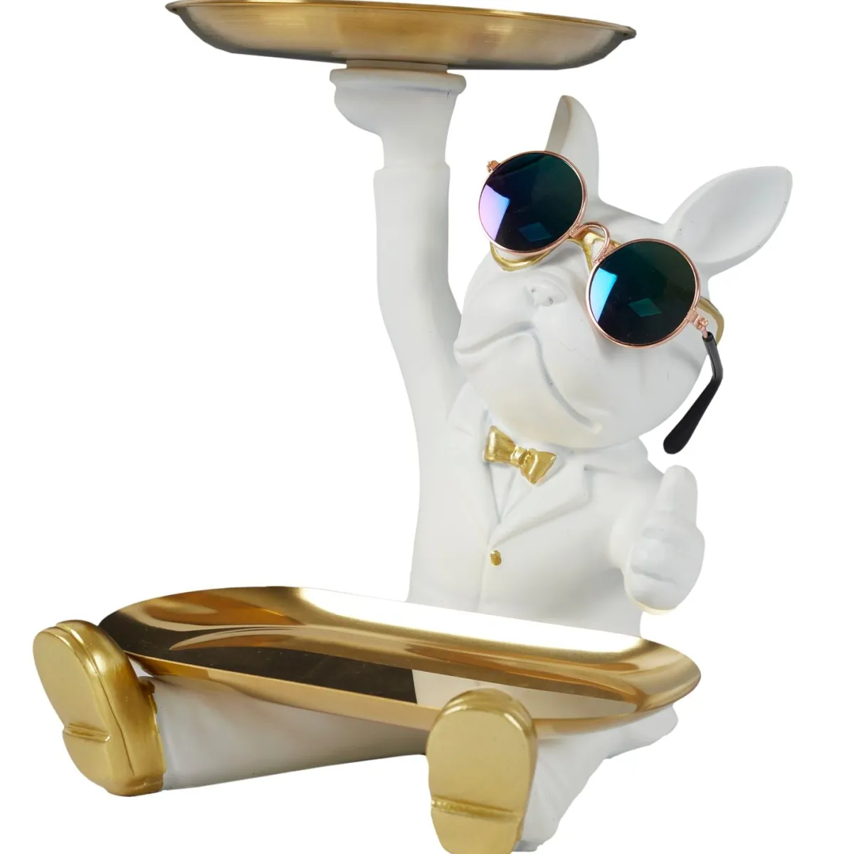 La Chaise Longue VIDE POCHES BOULEDOGUE 2 PLATEAUX BLANC Fashion