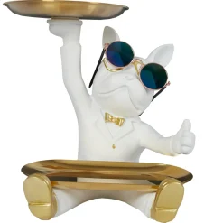 La Chaise Longue VIDE POCHES BOULEDOGUE 2 PLATEAUX BLANC Fashion