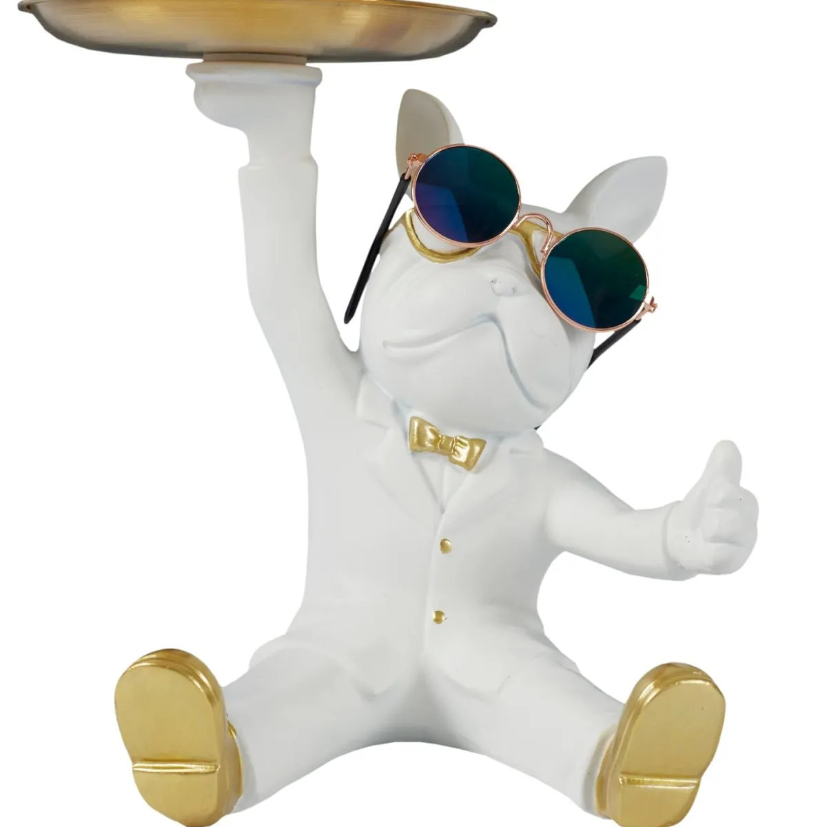La Chaise Longue VIDE POCHES BOULEDOGUE 2 PLATEAUX BLANC Fashion