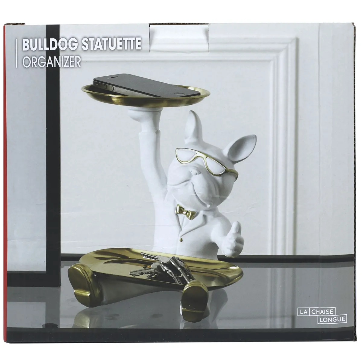 La Chaise Longue VIDE POCHES BOULEDOGUE 2 PLATEAUX BLANC Fashion