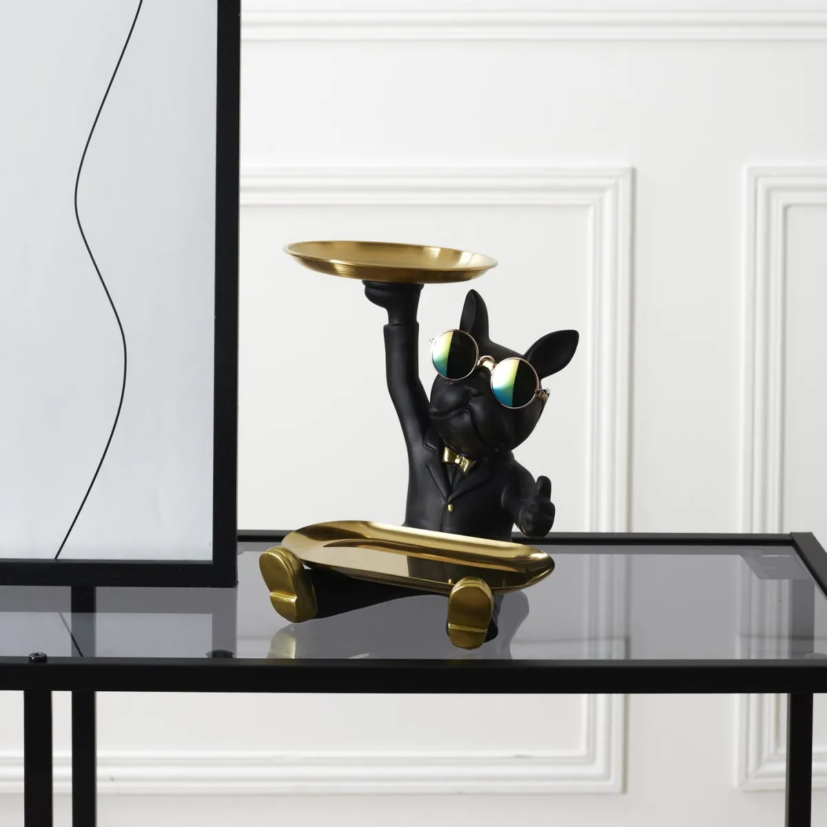 La Chaise Longue VIDE POCHES BOULEDOGUE 2 PLATEAUX NOIR Best